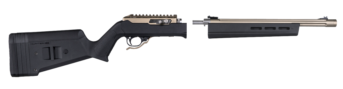Magpul Industries Hunter X-22 Stock Fixed Adjustable Comb Black Polymer for Ruger 10/22 Takedown
