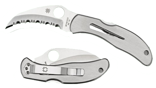 Spyderco C08S Harpy 2.75" VG-10 Hawkbill Serrated Folding Knife