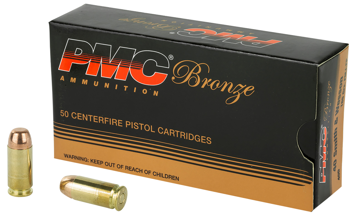 PMC 40D Bronze 40 S&W 165 gr Full Metal Jacket 50 Bx/20 Cs - Box or Case