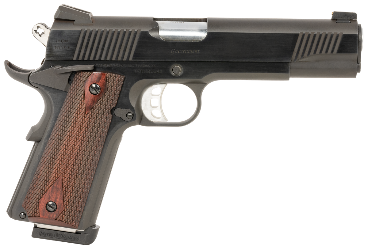 Tyler Gun Works Custom 1911 Government 45 ACP 5" 7+1 Semi-Auto Pistol - Blued Slide / Walnut Grip