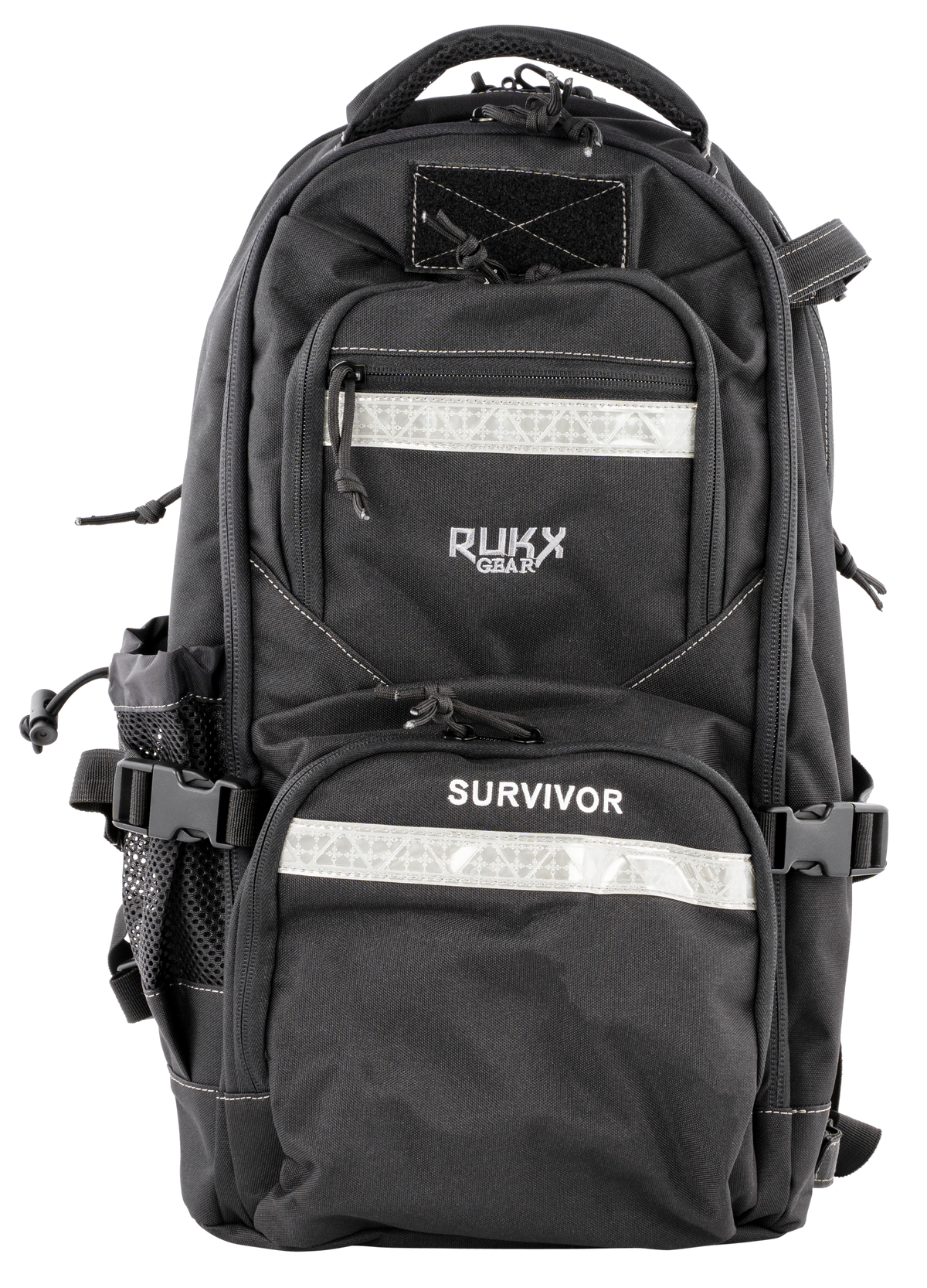 RUKX Gear Survivor Backpack Black 600D Polyester 20" x 11" x 10"