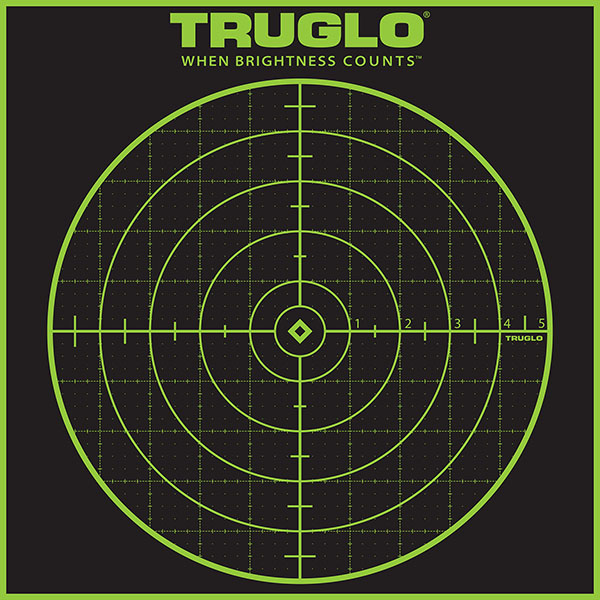 TruGlo TG10A12 Tru-See Grid Self-Adhesive 12x12 Black/Green Bullseye Splatter Target 12 Pack