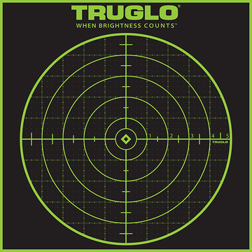 TruGlo TG10A12 Tru-See Grid Self-Adhesive 12x12 Black/Green Bullseye Splatter Target 12 Pack