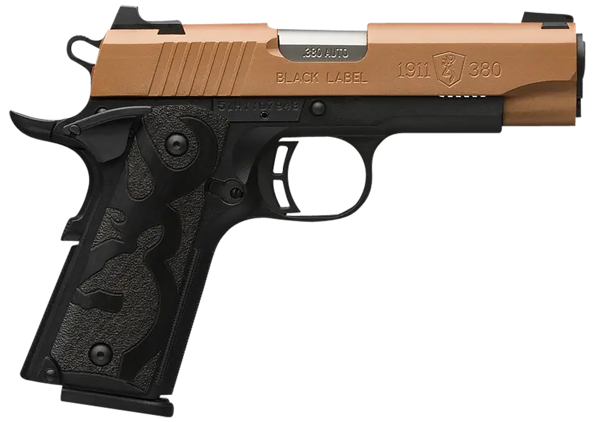 Browning 1911-380 Black Label Compact .380 ACP 3.63" 8+1 Semi-Auto Pistol - Copper Cerakote