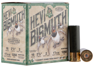 Hevishot HEVI-Bismuth 16 Gauge 2.75" 1-1/8 oz #2 Shot 1350 fps - Box or Case
