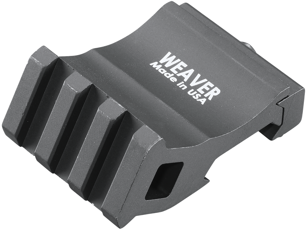 Weaver Mounts 99671 Offset Rail Adapter 0 MOA Black Anodized Aluminum Picatinny Mount