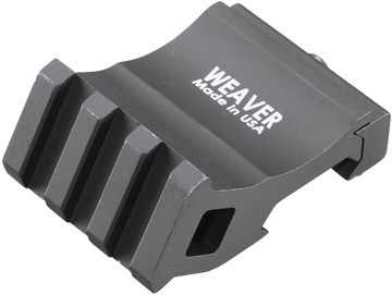 Weaver Mounts 99671 Offset Rail Adapter 0 MOA Black Anodized Aluminum Picatinny Mount