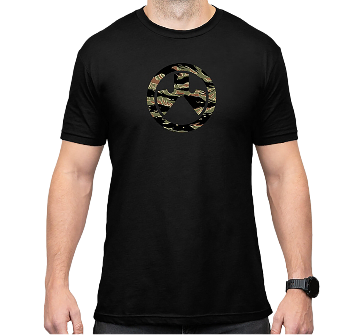 Magpul Industries Tiger Stripe Icon Cotton/Polyester Short Sleeve T-Shirt - Black - Small