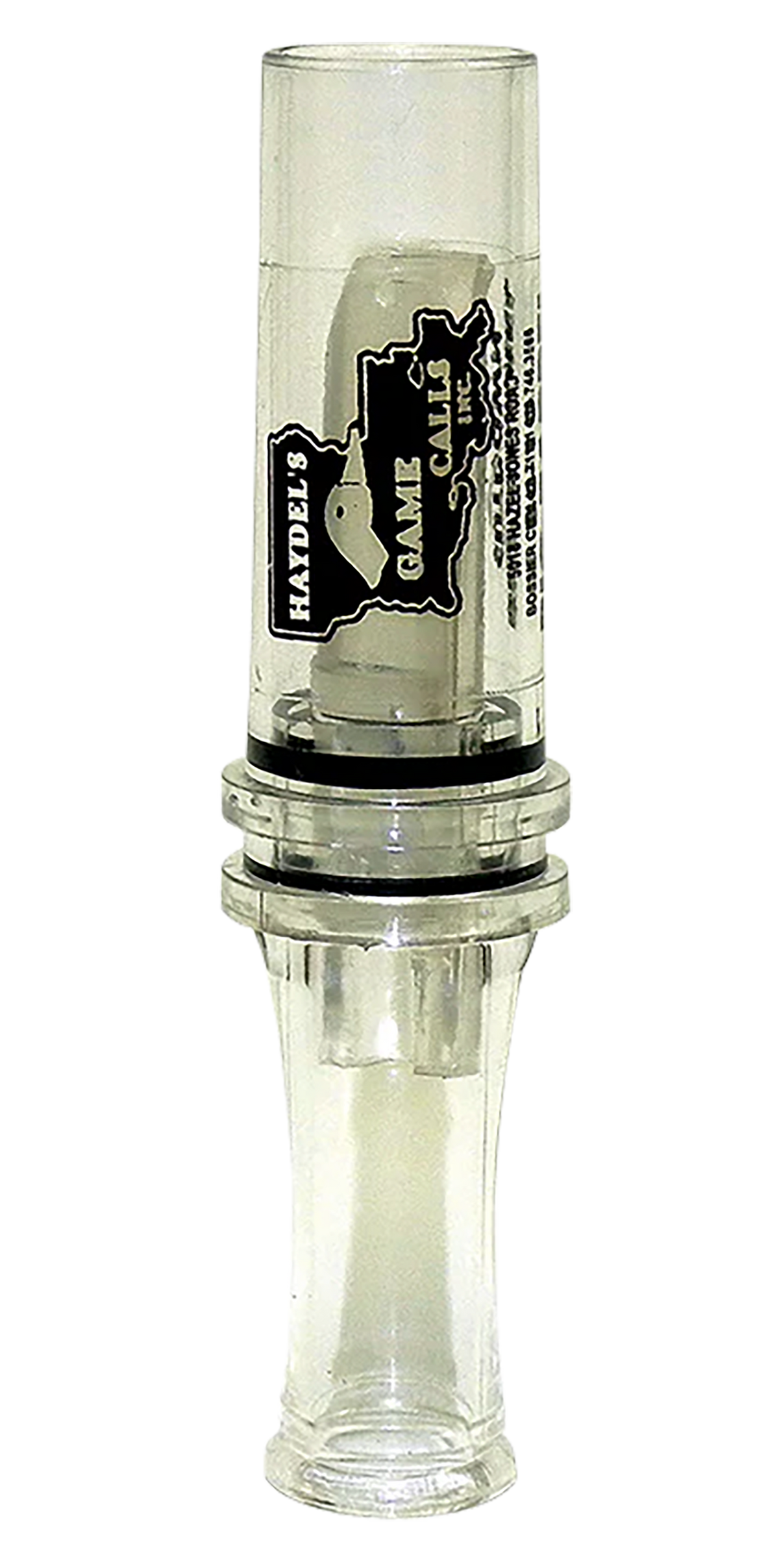 Haydels BC10 Big Barreled Open Call Single Reed Mallard Duck Call - Clear Plastic