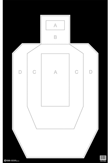 Action Target IPSC-PBKB IPSC/USPSA Silhouette Heavy Paper Hanging Target 23" x 35" 100/Box