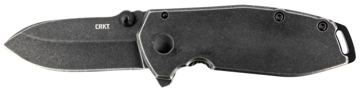 Columbia River CRKT 2493 Squid 2.37" Assisted Folding Drop Point Plain Black Stonewashed 8Cr14MoV