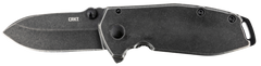 Columbia River CRKT 2493 Squid 2.37" Assisted Folding Drop Point Plain Black Stonewashed 8Cr14MoV