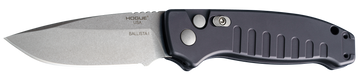 Hogue Ballista I Automatic 3.5" 154CM Drop Point Folding Knife - Matte Black Aluminum