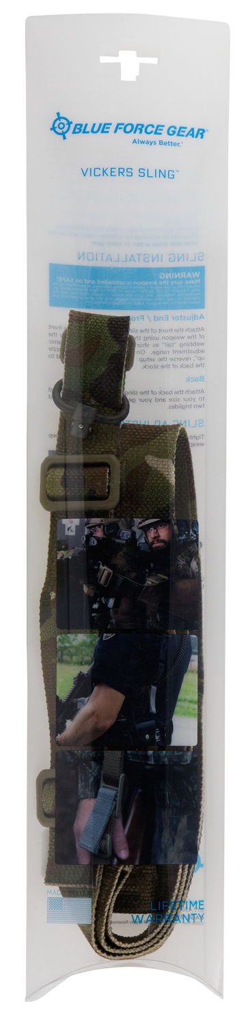 Blue Force Gear Vickers 221 1.25" 54"-64" One-Two Point MultiCam Cordura AR Platform Sling with Push Button Swivels