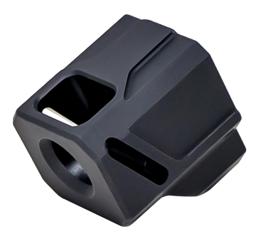 Faxon Firearms EXOS-543 9mm 1/2x28 Black Anodized Aluminum Compensator - Gen 4