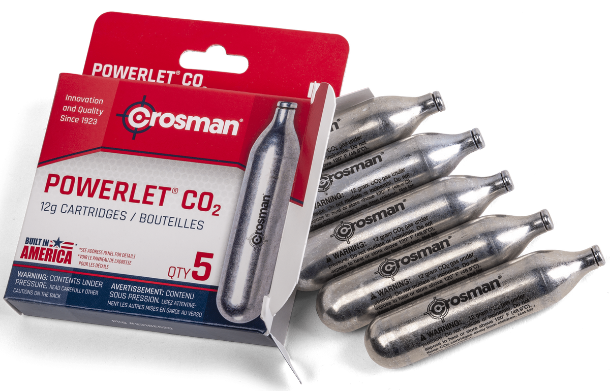 Crosman Powerlet 231B 12-Gram CO2 Cartridges 5 Pack