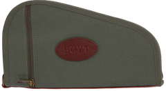 Boyt Harness PP41OD Heart-Shaped Pistol Case - OD Green Waxed Canvas Handgun Case