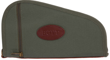Boyt Harness PP41OD Heart-Shaped Pistol Case - OD Green Waxed Canvas Handgun Case