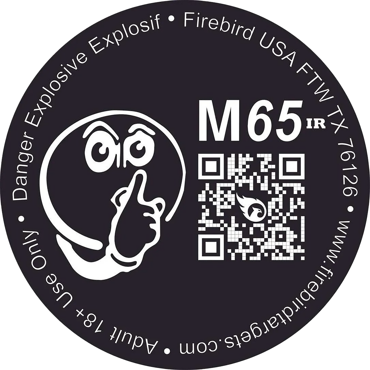 Firebird USA M65IR 65mm IR-Reflective Reactive Detonating Target - Flash/Smoke/Sound - 10 Pack