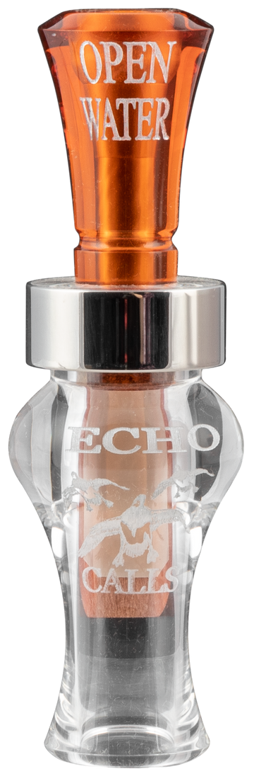Echo Calls Open Water Single Reed Duck Call - Bourbon Acrylic