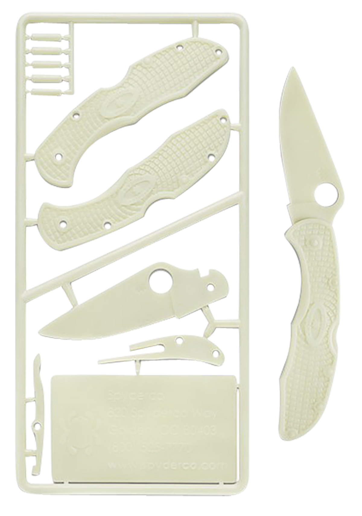 Spyderco PLKIT1 Delica 4 Glow-In-The-Dark Plastic Knife Kit - Ages 7+