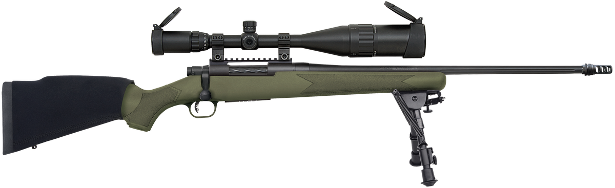 Mossberg Patriot Night Train 308 Win 22" 5+1 Bolt-Action Rifle - Fluted/Threaded Barrel - 6-24x50mm Scope