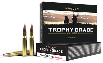 Nosler 7x57mm Mauser 140gr Trophy Grade AccuBond 20rd - Box or Case