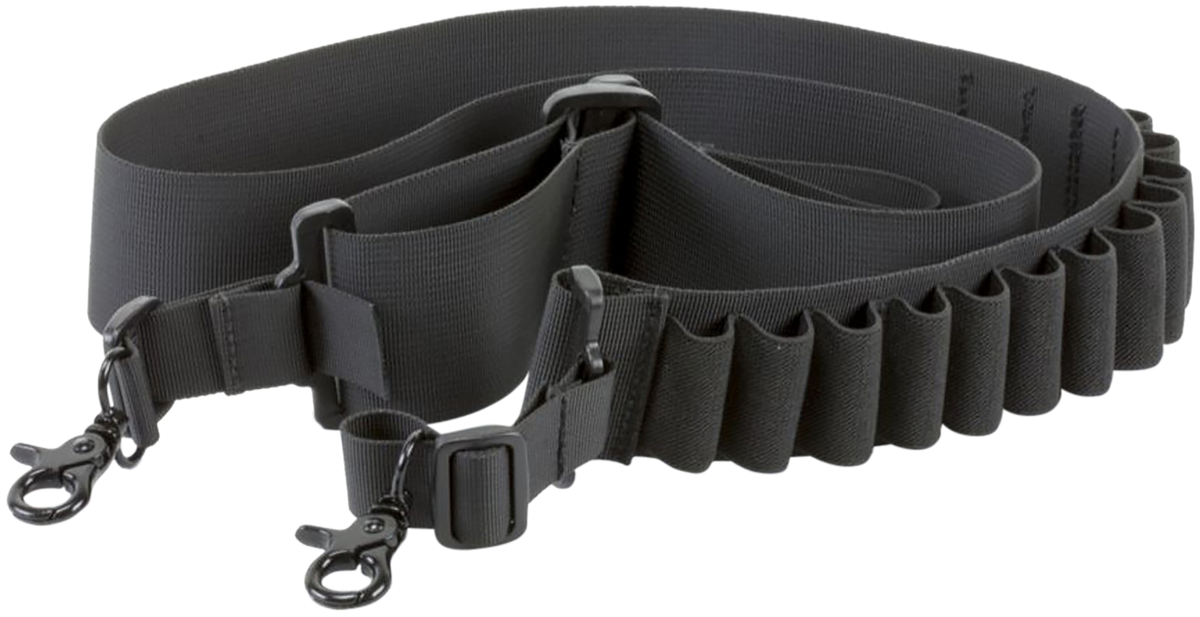 Aim Sports DSBS1 Deluxe Shotgun Sling Bandolier Black Nylon - Holds 14 Shells