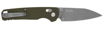 Kershaw Bel Air XL 3.4" Folding Reverse Tanto Plain CPM 3V Clear Cerakote - Olive Aluminum Handle