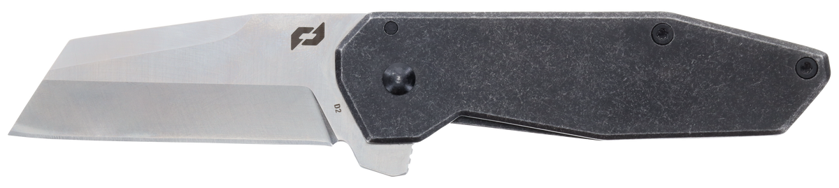 Schrade Slyte Compact 2.40" Folding Wharncliffe Plain Satin D2 Steel Dark Stonewash Stainless Steel Handle