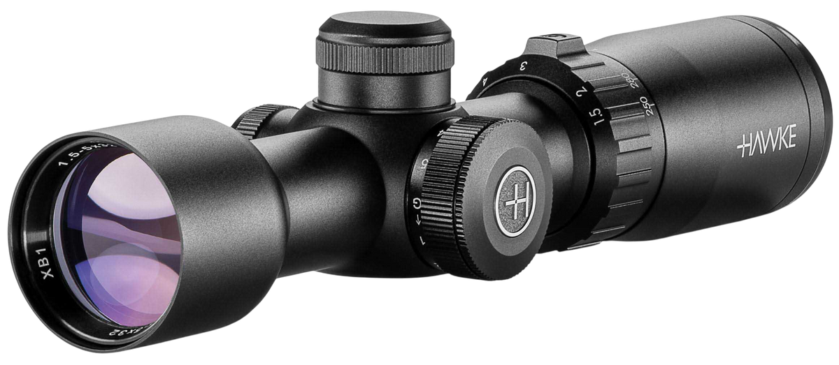 Hawke Sport Optics XB1 1.5-5x32mm 1" Tube Crossbow Scope - Red/Green SR Reticle