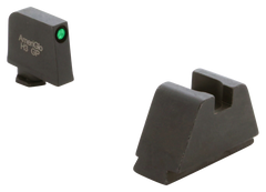 Ameriglo GL811 Optic Compatible Sight Set for Glock - 3XL Tall Green Tritium Black Outline Front / Flat Black Rear
