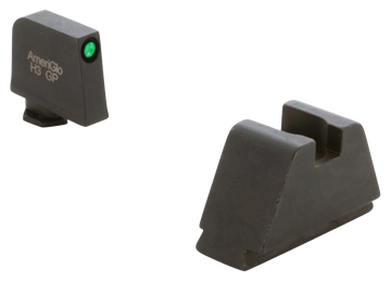Ameriglo GL811 Optic Compatible Sight Set for Glock - 3XL Tall Green Tritium Black Outline Front / Flat Black Rear