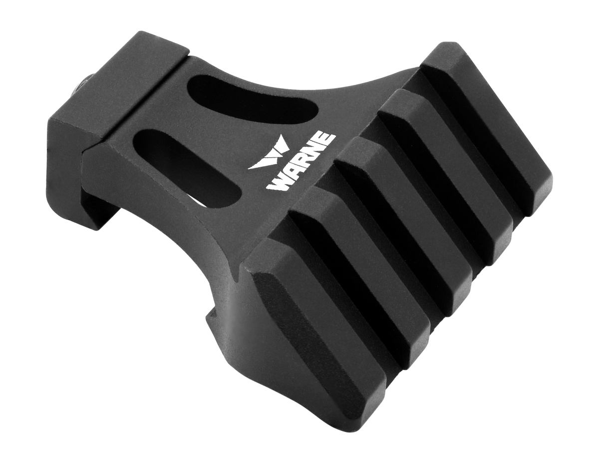 Warne A645TW Side Mount Adapter 45 Degree Picatinny Rail Mount - Black Aluminum