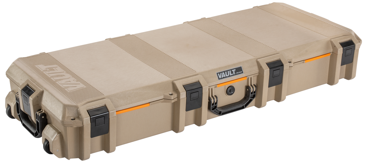Pelican VCV730 Vault Tactical Rifle Case 44" Tan Polymer 2 Rifles w/Wheels
