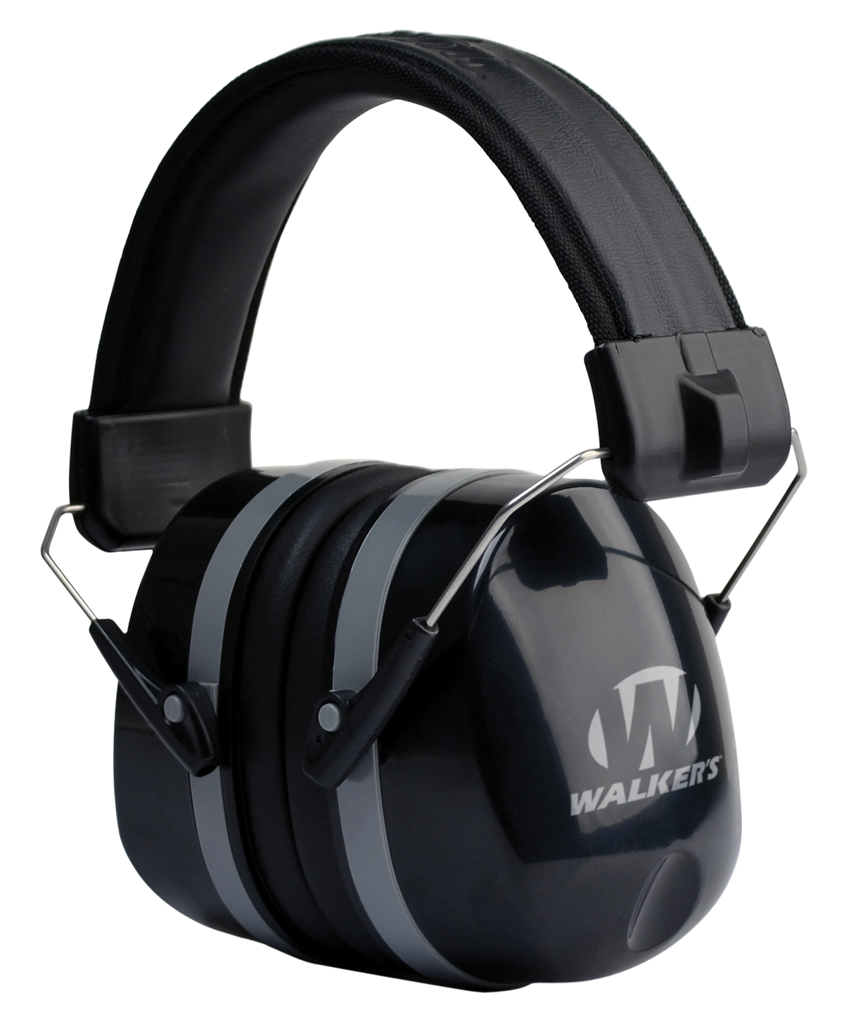 Walkers Game Ear Premium Passive Folding Muff 32 dB Over the Head Black Polymer