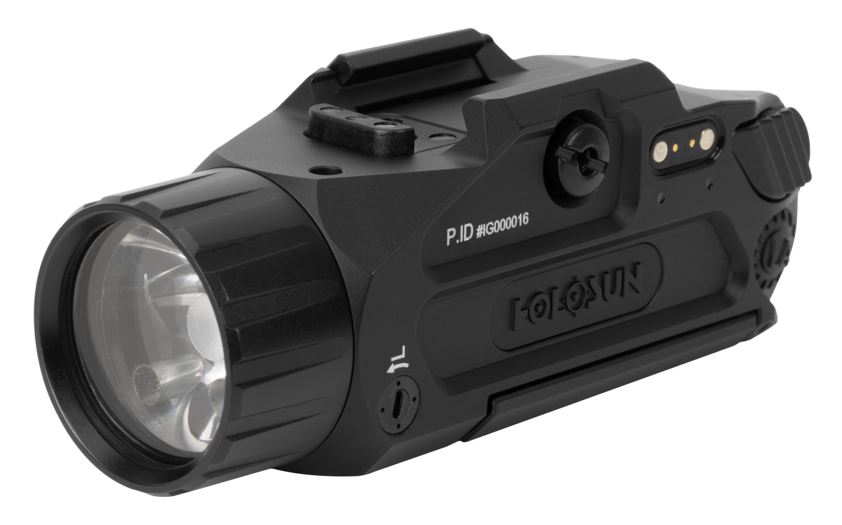 Holosun P.ID Dual 400/800 Lumen Pistol Light w/ Green & IR Laser - Black Anodized