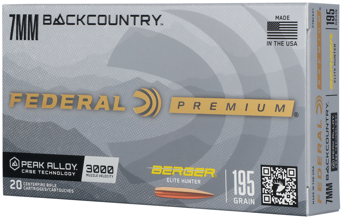 Federal BackCountry 7mm Backcountry 195gr Berger Elite Hunter 20rd - Box or Case