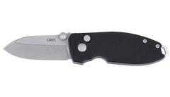 Columbia River 2474C Squid 2.27" Folding Drop Point Plain D2 Stonewash Black G10 Button Lock Knife