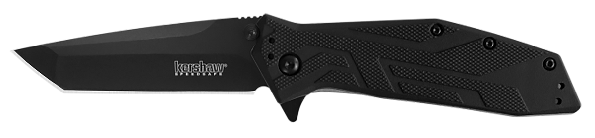 Kershaw Brawler 1990 3" Folding Tanto Plain 8Cr13MoV Black GFN