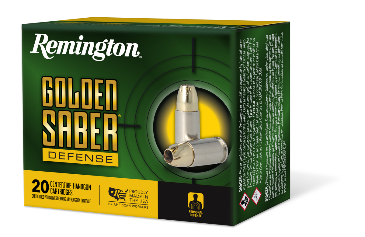 Remington Ammunition Golden Saber Defense 38 Special +P 125gr Brass Jacketed Hollow Point 20-Rd - Box or Case