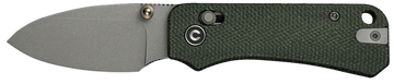 Civivi Knives Baby Banter 2 2.34" Folding Drop Point Plain Nitro-V Steel - Green Canvas Micarta Handle