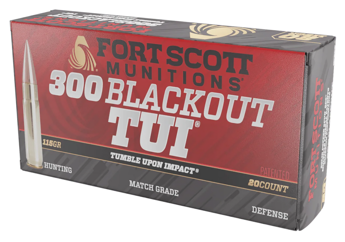 Fort Scott Munitions Tumble Upon Impact (TUI) 300 Blackout 115gr Solid Copper Spun - Box or Case