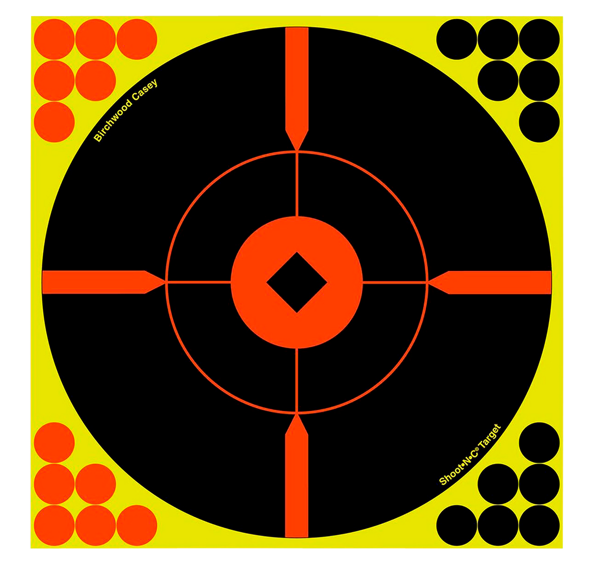 Birchwood Casey Shoot-N-C Reactive Paper Target 12" Bullseye 100 Pack