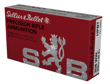 Sellier & Bellot SB308G 308 Win 168gr HPBT Rifle Ammo - Box or Case