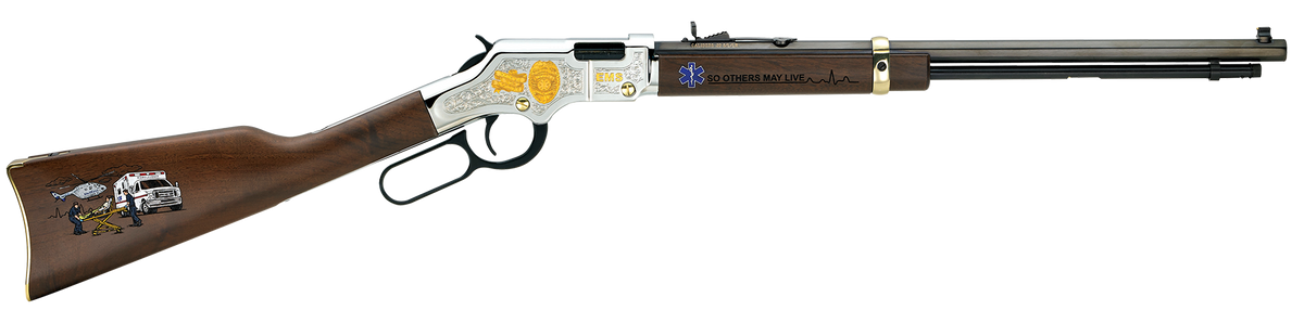 Henry H004EMS Golden Boy EMS Tribute Edition 22 LR 20" 16 LR/21 Short Lever-Action Rifle