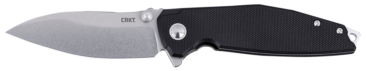 Columbia River CRKT 2540 Ibis 3.09" Folding Plain Stonewashed D2 Steel Black G10 Knife