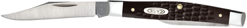 Case 00083 Pen Small 2"/1.47" Folding Clip/Pen Plain As-Ground Stainless Steel Brown Jigged Synthetic Handle