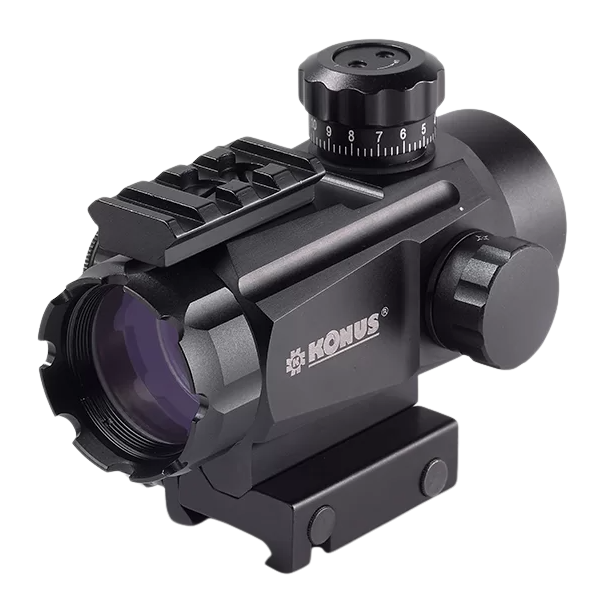 Konus KonusSight 1x35mm Red/Green 4 MOA Multi-Reticle Red Dot Sight - Matte Black
