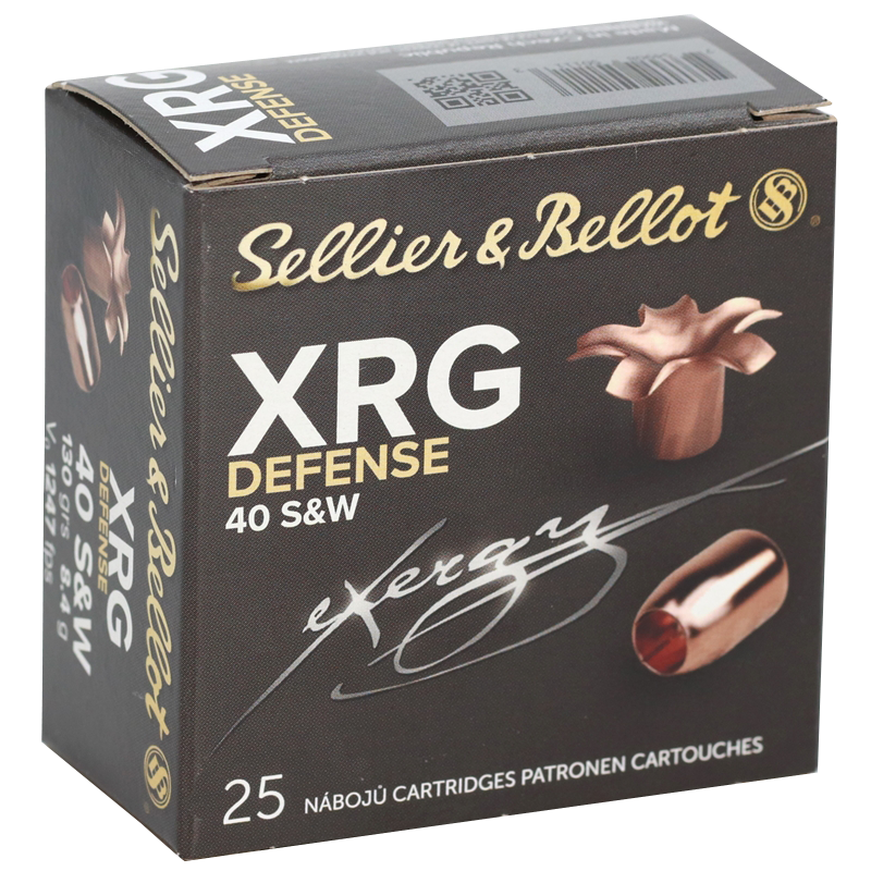Sellier & Bellot SB40XA XRG Defense 40 S&W 130gr SCHP 25-Rd - Box or Case